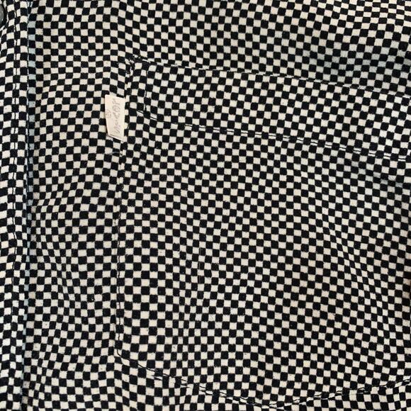 Levi's Classic Fit Long Sleeve Check Black White Button Down Shirt- Size Large - Picture 3 of 7